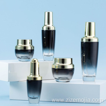 Glass cosmetic lotion pump bottles